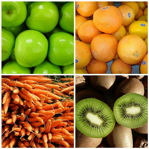 fruit and vegetables. fruit and vegetable list.