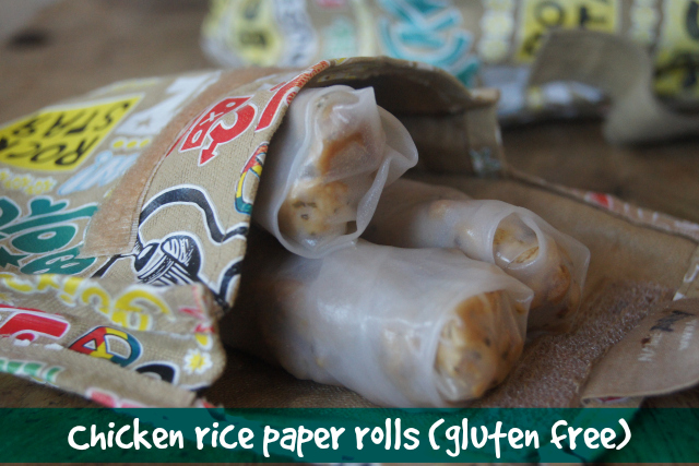 Chicken rice paper rolls (gluten free)