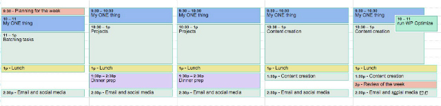 gcal overview - weekly schedule 640
