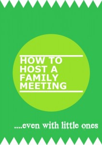 how to host a family meeting