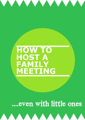 how to host a family meeting
