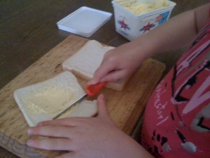 Children Making Their Own Lunch
