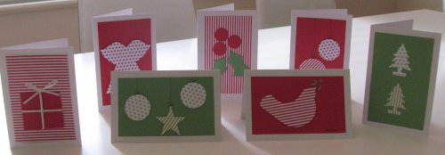 Handmade Christmas - Cards Red and Green