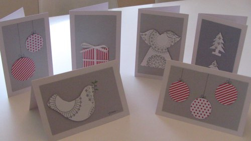 Handmade Christmas Cards - Silver and Gold