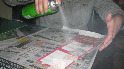Spray Adhesive Fabric Covered Stationery