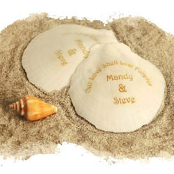 personalized seashell wedding favors