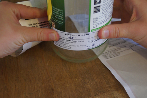 Melbourne Food Co-Op Labelling Jar