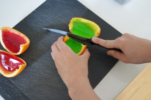 Jelly Oranges - Cut in half when set