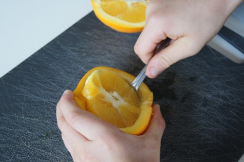 Jelly Oranges - Scooping
