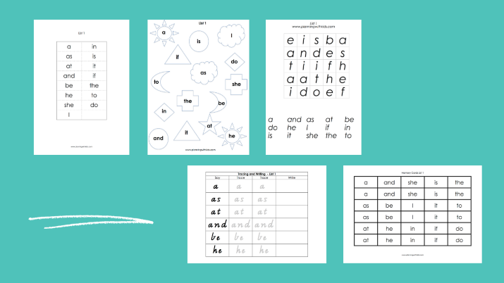 Sight Words Activity Pack - Printable Sheets 