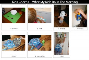 kids chores morning
