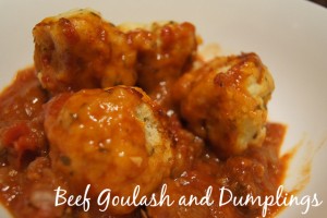Beef Goulash and Dumplings