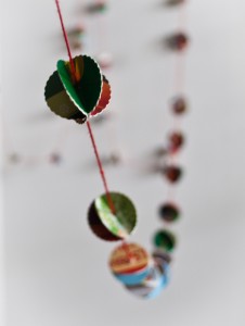 Eco Friendly Christmas Theme Recycled Cards Garland