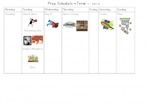 PWK School Schedule 2012