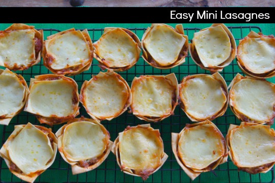 easy mini lasagnes