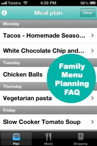 family menu planning faq main