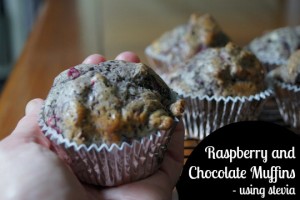 raspberry and chocolate muffins