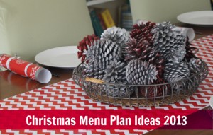 Christmas Menu Plan Ideas 2013