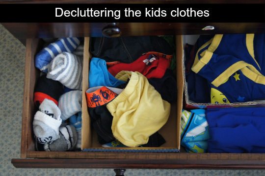 Decluttering kids clothes