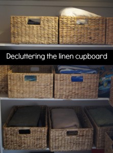 Decluttering the linen cupboard