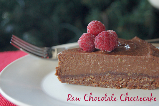 Raw chocolate cheesecake - dairy and gluten free