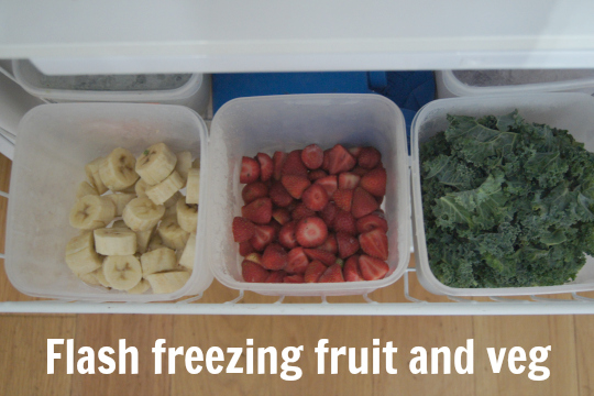 Flash freezing fruit and veg
