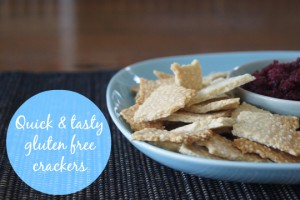 Quick and tasty gluten free crackers