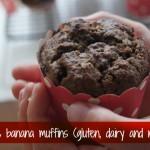 Choc banana muffins (gluten, dairy and nut free)