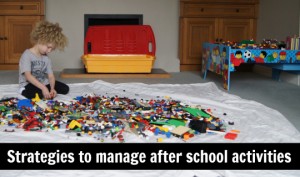Strategies to manage after school activities