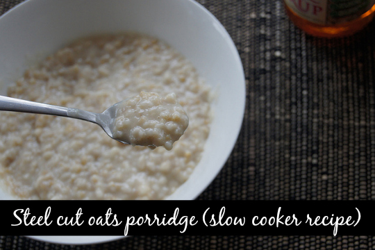 steel cut oats porridge slow cooker recipe