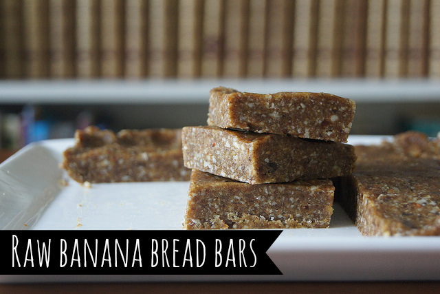 raw banana bread bars larabar inspired