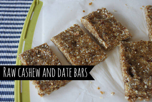 raw cashew and date bars larabars