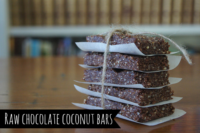 raw chocolate coconut bars larabars