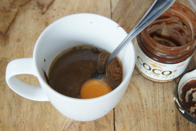 Choc almond cup in a mug 