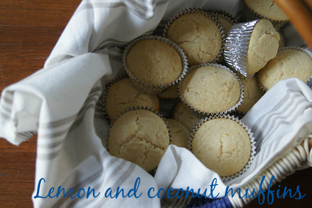 Lemon and coconut muffins