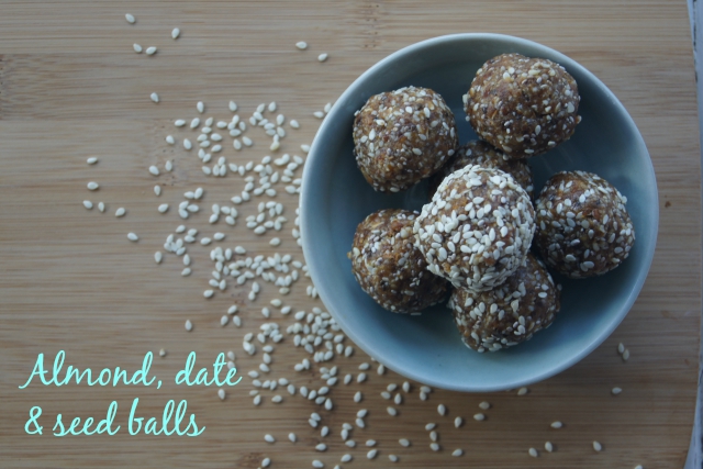 Almond, date and seed balls