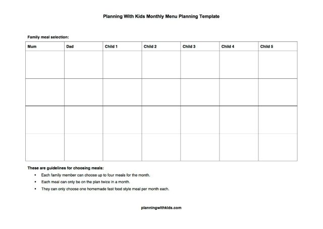 PWK Monthly Menu Plan Template 2015 Family Input 640