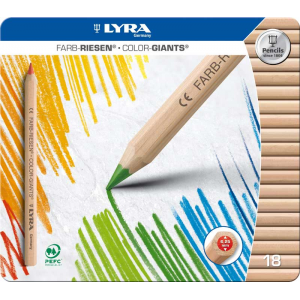 lyra-pencils-18-colour-giants-tin