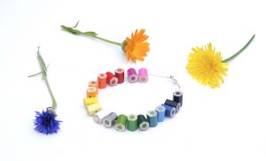 colored pencil bracelet - beautiful rainbow colors - unique teacher gift - lupidupi jewelry
