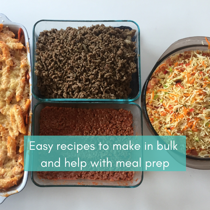 Easy recipes to make in bulk and help with meal prep