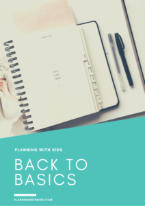 Free back to basics organisation and planning e-book