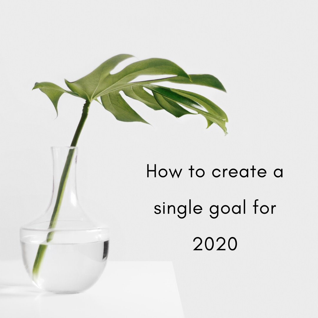 how to set a single goal for 2020
