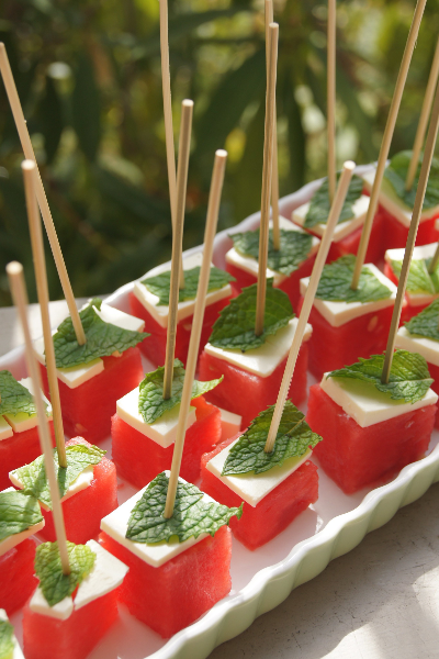 Watermelon and feta sticks - Vegetarian bring a plate ideas