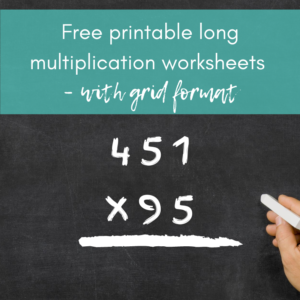 Free printable long multiplication worksheets with grid format