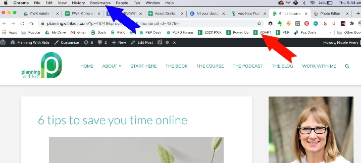 set up your browser to save time online