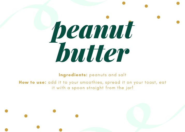 recipe card food in jars peanut butter