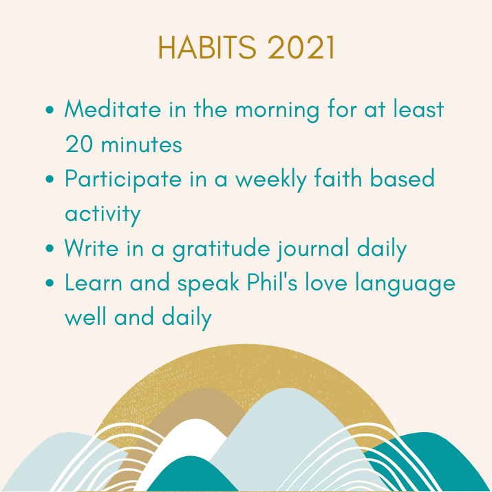 habits to support my goal