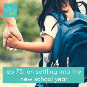 on settling into the new school year