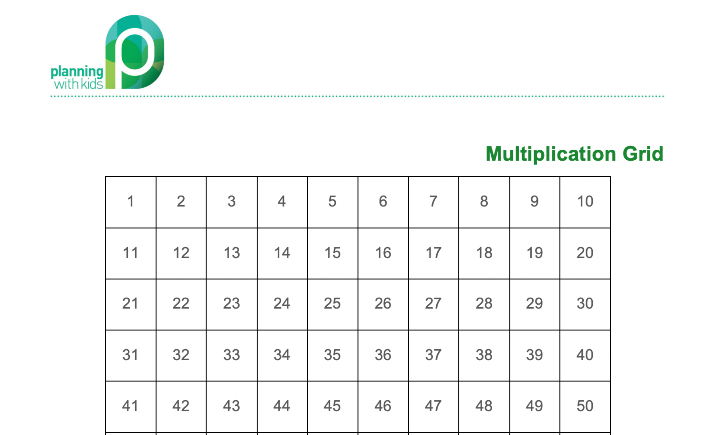 Multiplication Grid 