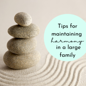 Tips for maintaining harmony in a large family
